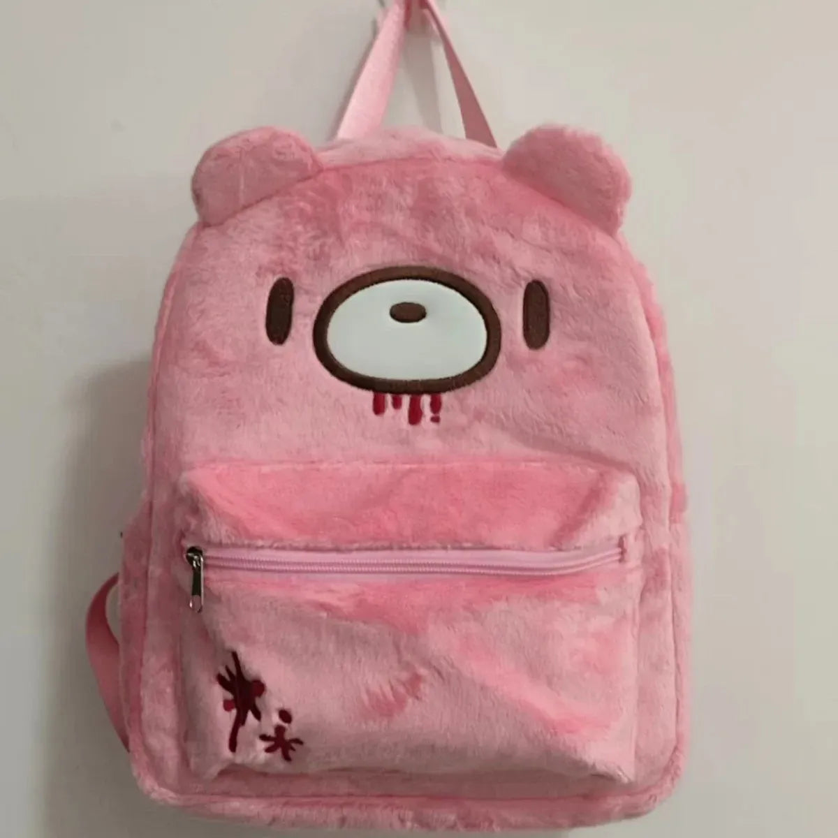 Beer Knuffel Rugzak | Ruime Pluche Schooltas met Borduursel De Knuffel