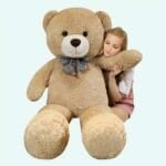Beer XXL Reuzen Knuffel Teddy Vlinderstrik Wit Bruin Roze De Knuffel