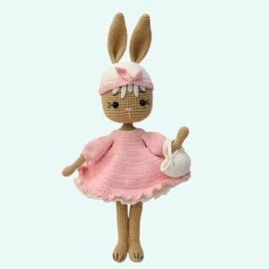Beige Haakknuffel Knuffelbeer Handgemaakt Lichtgewicht De Knuffel