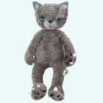 Beige Knuffel Kat Zittend Realistische Speelgenoot Troostknuffel De Knuffel