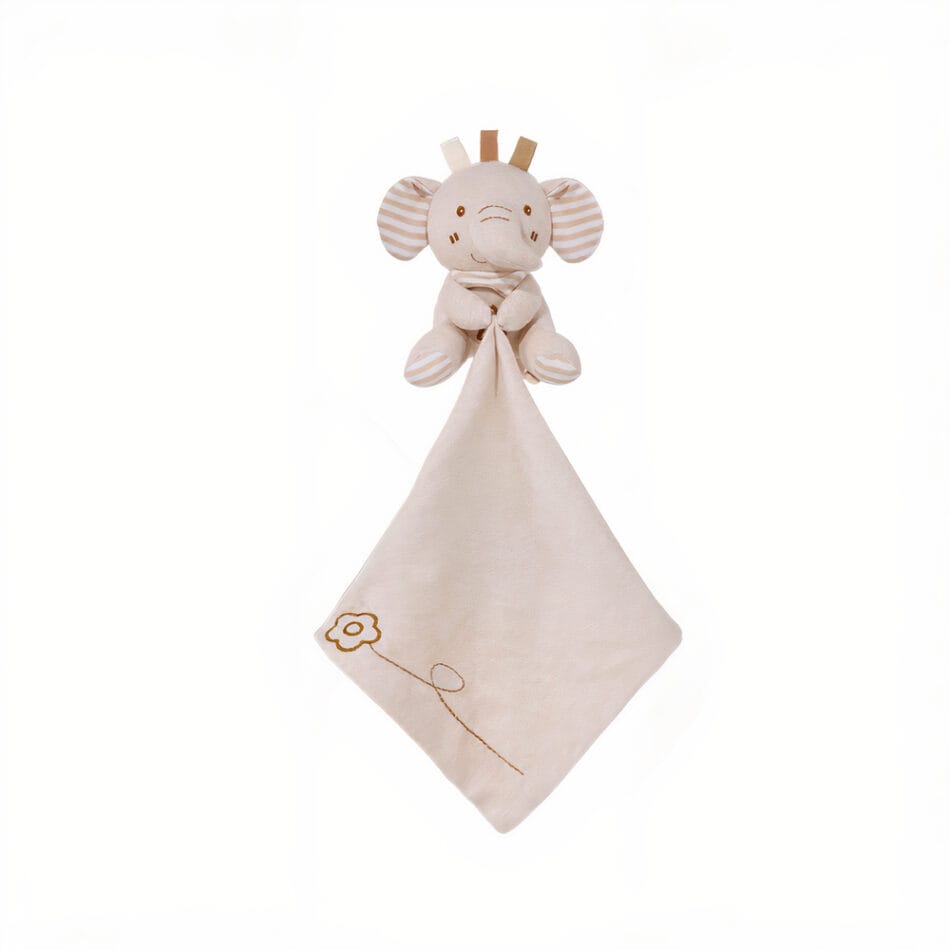 Beige Knuffeldoekje Olifant of Konijn Zacht Troostknuffel De Knuffel