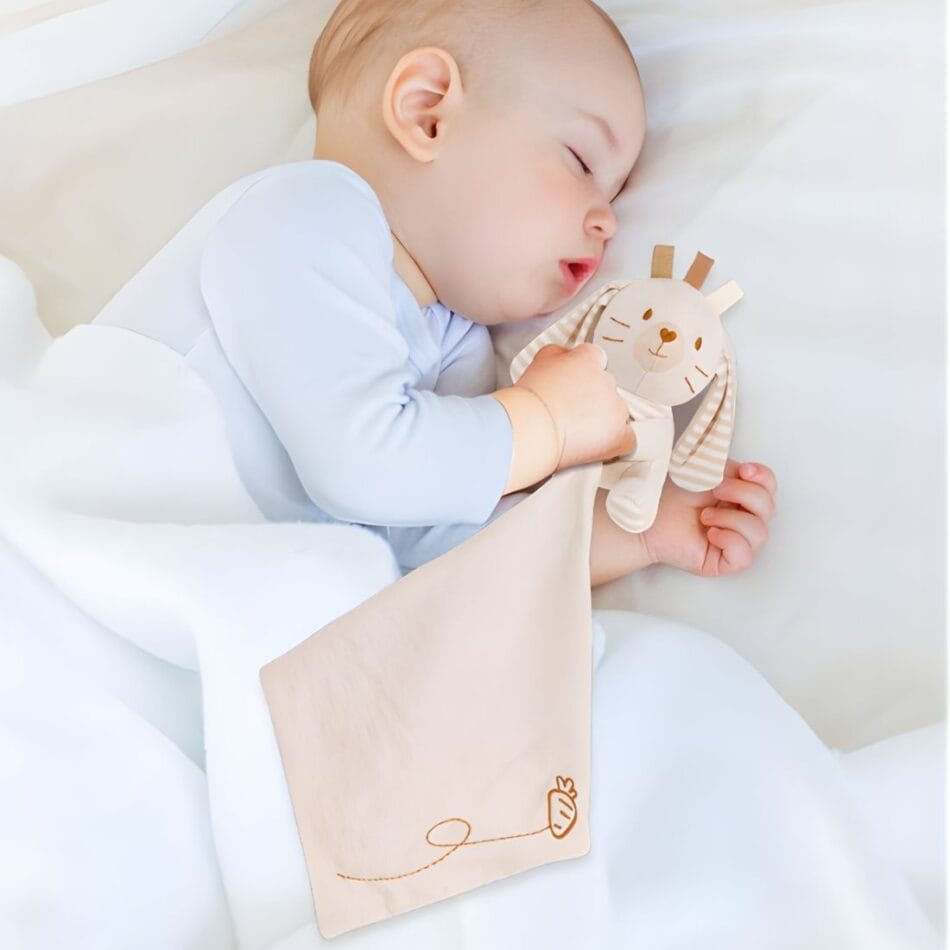 Beige Knuffeldoekje Olifant of Konijn Zacht Troostknuffel De Knuffel