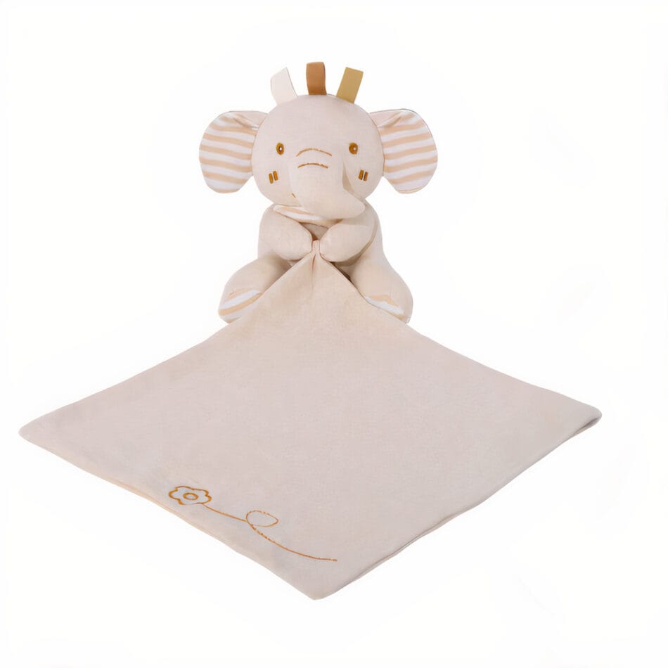 Beige Knuffeldoekje Olifant of Konijn Zacht Troostknuffel De Knuffel