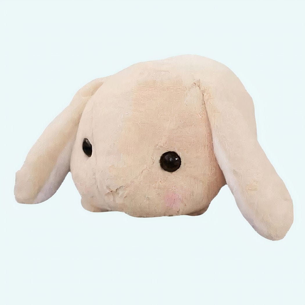 Beige Liggend Knuffelkonijn Zachte Metgezel De Knuffel