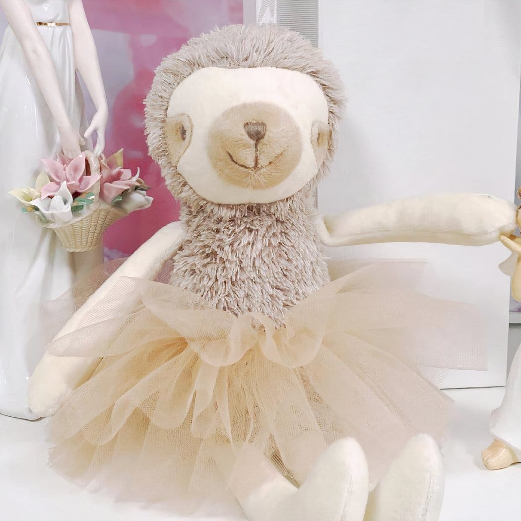 Beige Paresseux Knuffels Duo Mr en Mme Zachte Pluche Klein De Knuffel wit