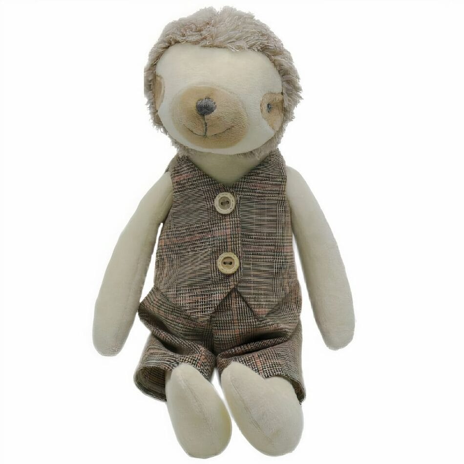 Beige Paresseux Knuffels Duo Mr en Mme Zachte Pluche Klein De Knuffel