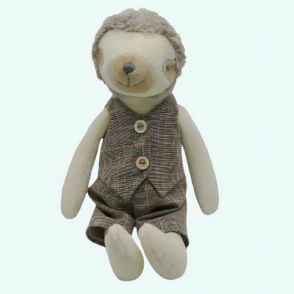 Beige Paresseux Knuffels Duo Mr en Mme Zachte Pluche Klein De Knuffel