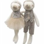 Beige Paresseux Knuffels Duo Mr en Mme Zachte Pluche Klein De Knuffel