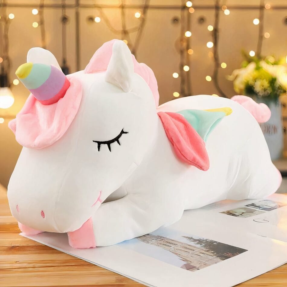 Blanche Knuffel Eenhoorn Met Nachtlampje Voor Kinderkamer De Knuffel
