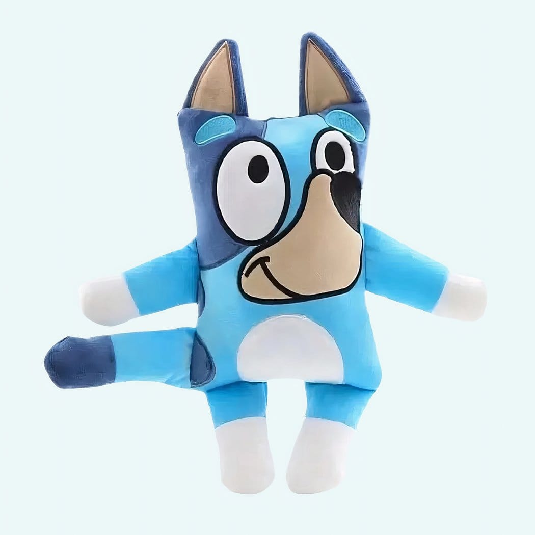 Blauwe Bluey Knuffel Vierpotige Houding Speciale Editie De Knuffel