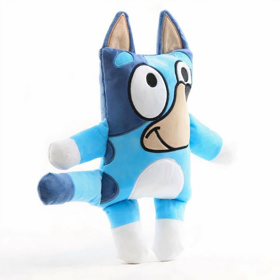 Blauwe Bluey Knuffel Vierpotige Houding Speciale Editie De Knuffel