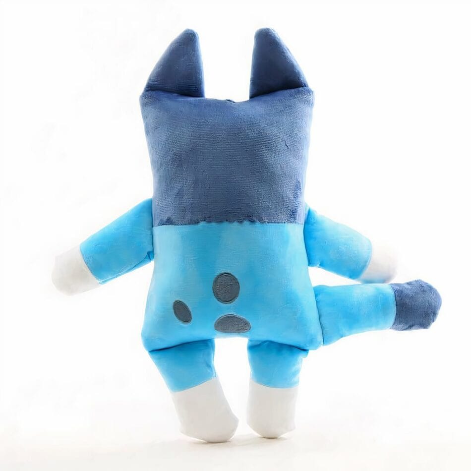 Blauwe Bluey Knuffel Vierpotige Houding Speciale Editie De Knuffel