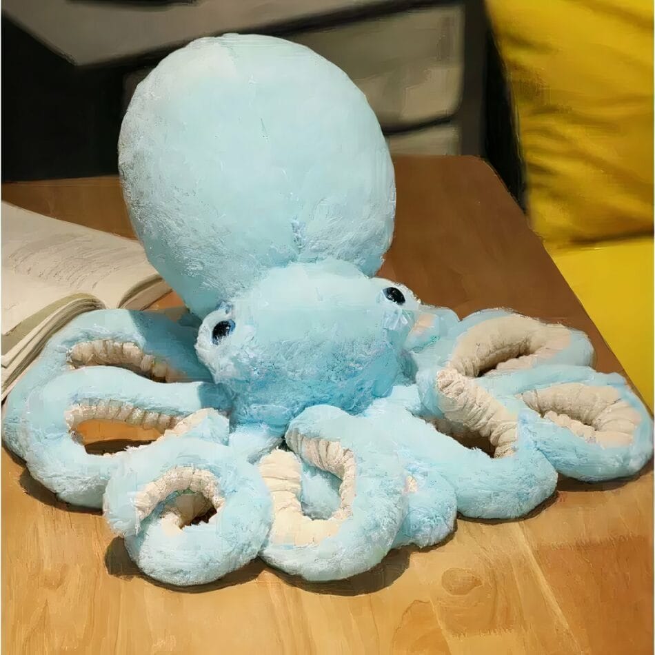 Blauwe Claire Knuffel Octopus Zacht Superschattig De Knuffel