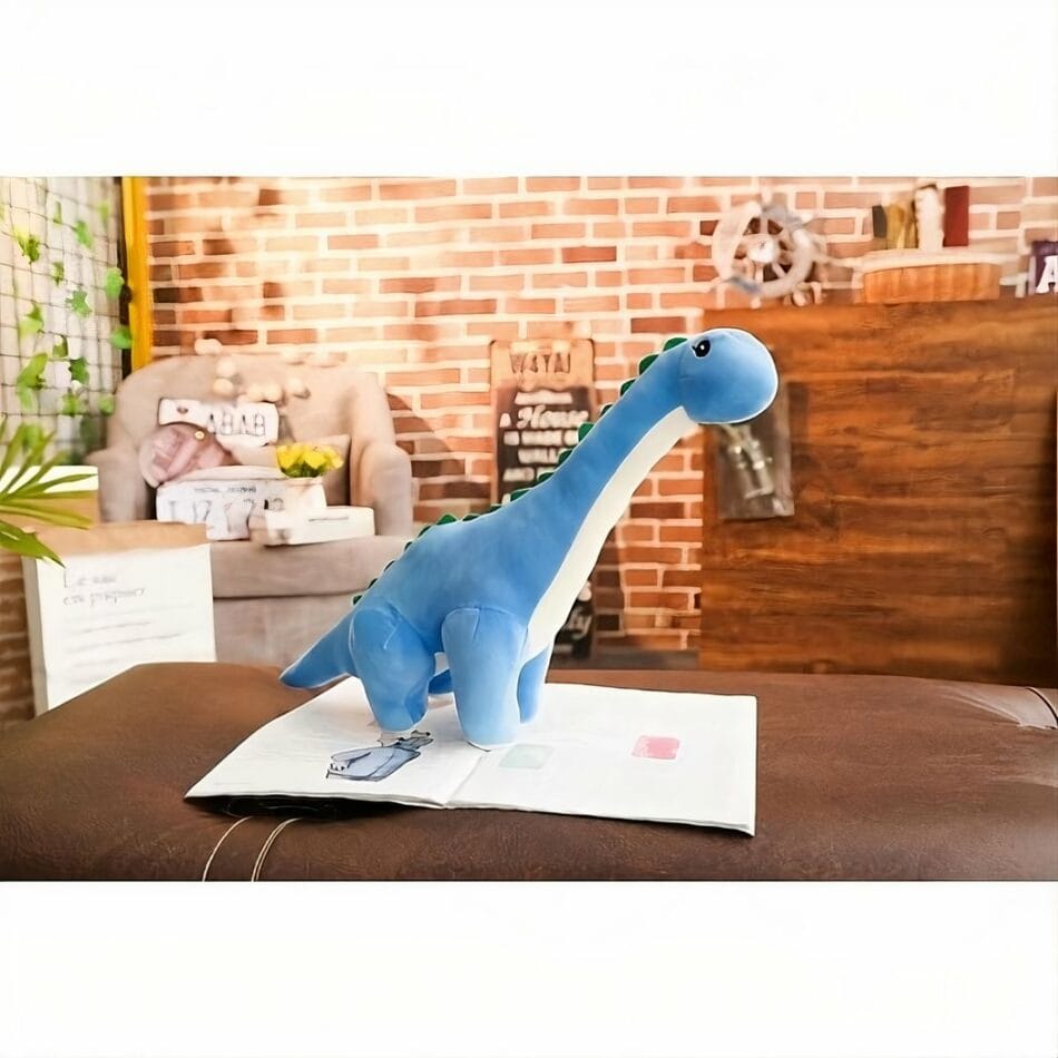 Blauwe Dinosaurus Knuffel Zacht En Rustgevend Voor Kinderen De Knuffel