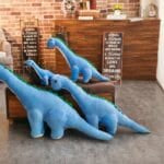 Blauwe Dinosaurus Knuffel Zacht En Rustgevend Voor Kinderen De Knuffel