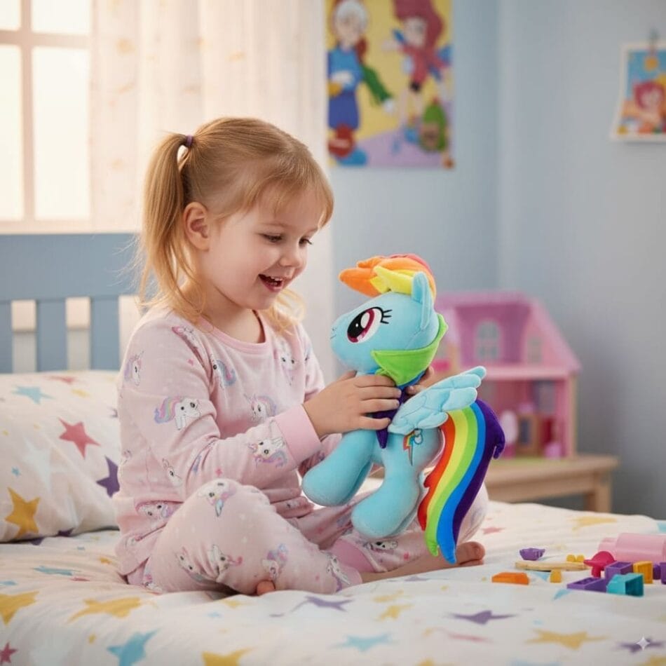 Blauwe Eenhoorn Knuffel Pop Met Ultra Zachte Knuffelstof De Knuffel