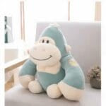 Blauwe Gorilla Knuffel 48 cm Met Zacht Zijdeachtige Vacht De Knuffel