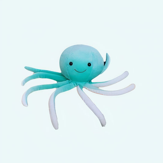 Blauwe Inktvis Knuffel Van 30 Cm Met Acht Tentakels De Knuffel