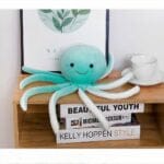 Blauwe Inktvis Knuffel Van 30 Cm Met Acht Tentakels De Knuffel