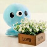 Blauwe Kawaii Knuffel Octopus met Zachte Tentakels De Knuffel