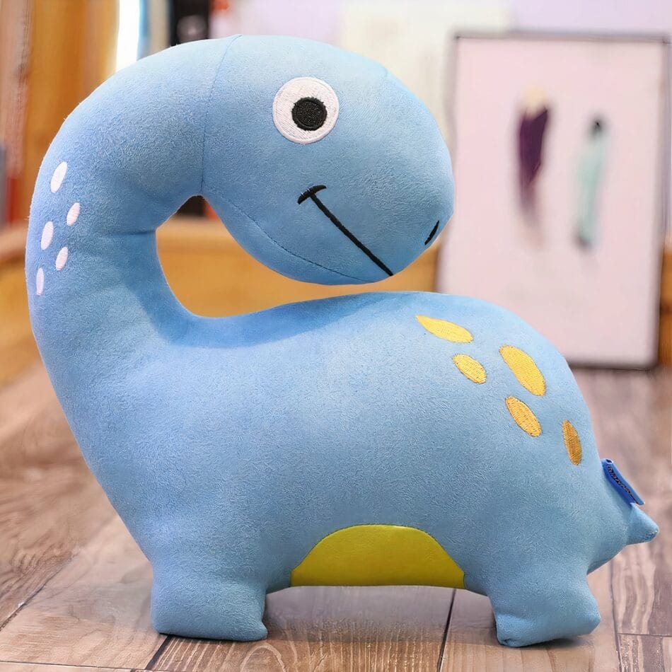 Blauwe Knuffel Dinosaurus Grappig Zacht Troostgevende Speelknuffel De Knuffel