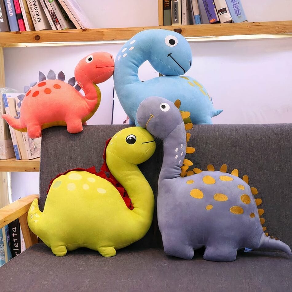 Blauwe Knuffel Dinosaurus Grappig Zacht Troostgevende Speelknuffel De Knuffel