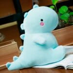 Blauwe Knuffel Dinosaurus Zacht Pluche Knuffelvriendje Met Vier Poten De Knuffel