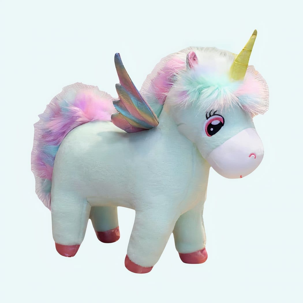 Blauwe Knuffel Eenhoorn Superschattig Zachte Metgezel De Knuffel 35-cm