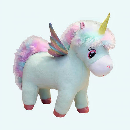 Blauwe Knuffel Eenhoorn Superschattig Zachte Metgezel De Knuffel 35-cm