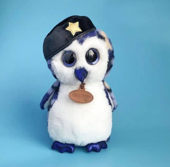 Blauwe Knuffel Hibou Militaire 35 cm Zachte Slaapknuffel De Knuffel