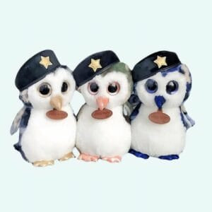 Blauwe Knuffel Hibou Militaire 35 cm Zachte Slaapknuffel De Knuffel