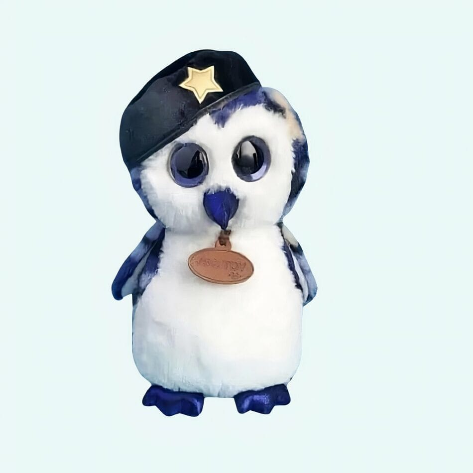 Blauwe Knuffel Hibou Militaire 35 cm Zachte Slaapknuffel De Knuffel