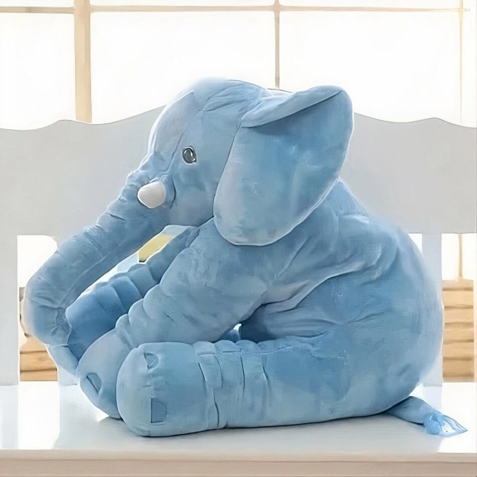 Blauwe Knuffel Olifant Kussen Zacht En Comfortabel De Knuffel