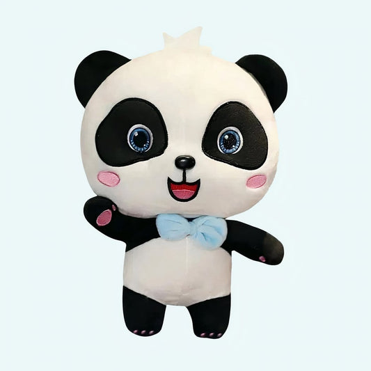 Blauwe Knuffel Panda Baby Bus 24 cm Pluche Zacht De Knuffel