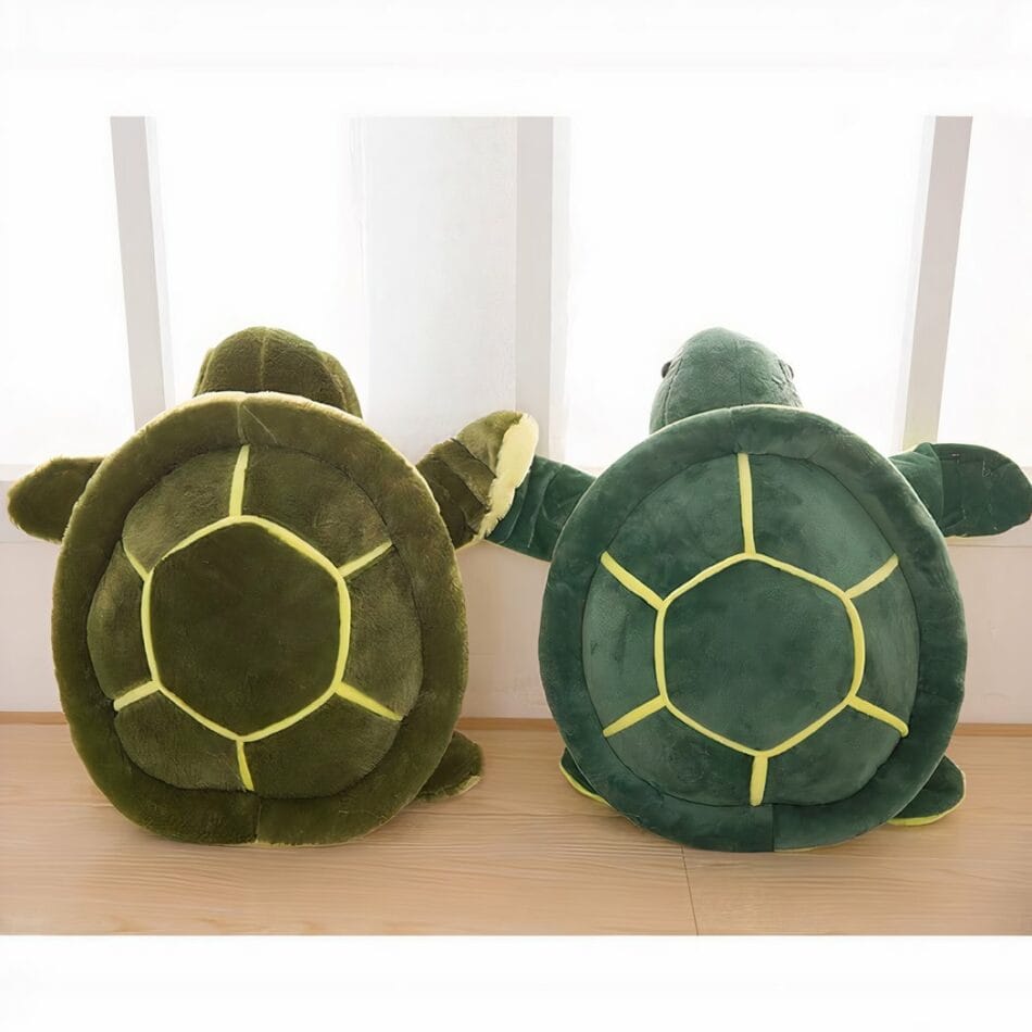 Blauwe Knuffel Schildpad Met Zacht Pluche En Oceaanstijl De Knuffel