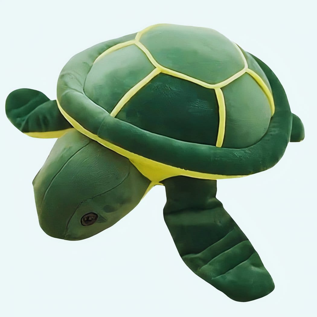Blauwe Knuffel Schildpad Met Zacht Pluche En Oceaanstijl De Knuffel