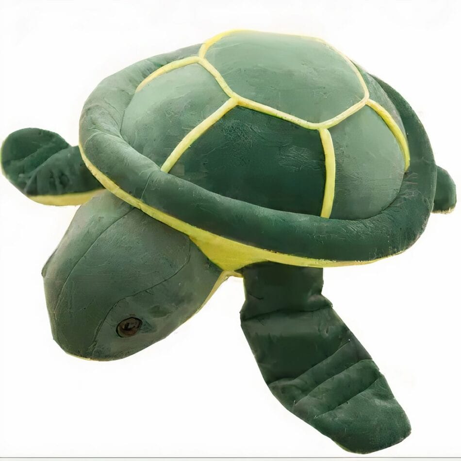 Blauwe Knuffel Schildpad Met Zacht Pluche En Oceaanstijl De Knuffel