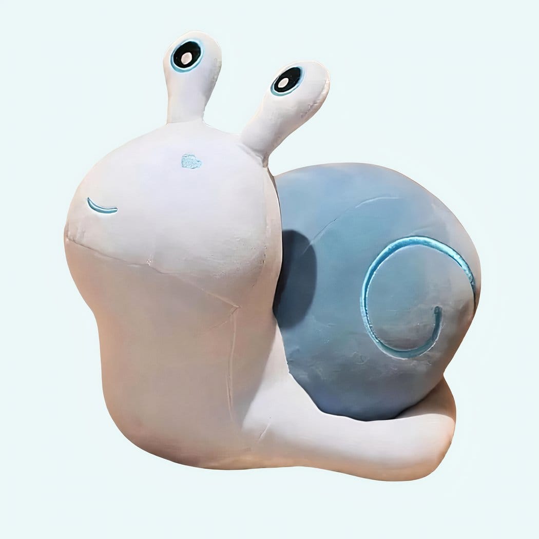 Blauwe Knuffel Slak Met Twee Hartjes Zacht Troostknuffel Voor Slaapjes De Knuffel 20cm
