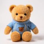 Blauwe Knuffelbeer Met Gebreide Trui Zachte Knuffel De Knuffel