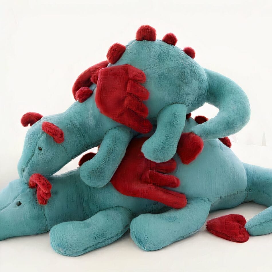 Blauwe Knuffeldraak Vliegend Met Zachte Textuur De Knuffel