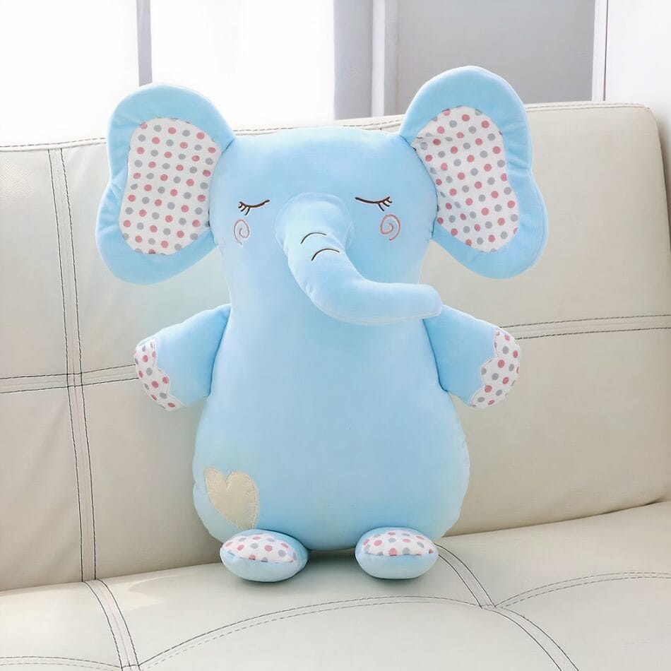 Blauwe Olifant Knuffel Pluche Kussen Voor Kinderen De Knuffel