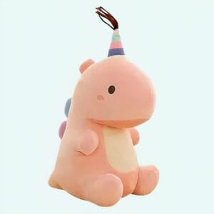 Blauwe Tyrannosaurus Rex Knuffel Met Realistisch Dinosaurusontwerp De Knuffel