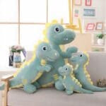 Blauwe Tyrannosaurus Rex Knuffel Met Realistisch Dinosaurusontwerp De Knuffel