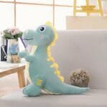 Blauwe Tyrannosaurus Rex Knuffel Met Realistisch Dinosaurusontwerp De Knuffel