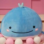 Blauwe Walvis Knuffel Super Zacht Met Roze Wangen De Knuffel