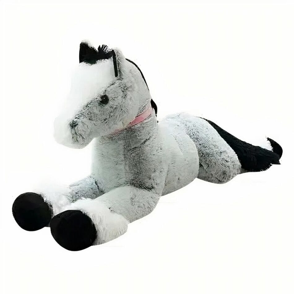 Blauwgrijs Knuffelpaard Zachte Eco Vriendelijke Knuffel voor Kinderen De Knuffel