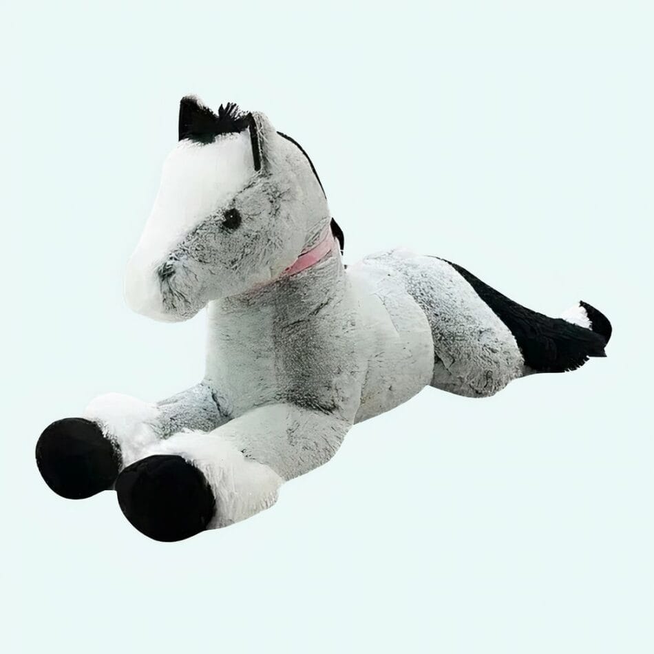 Blauwgrijs Knuffelpaard Zachte Eco Vriendelijke Knuffel voor Kinderen De Knuffel