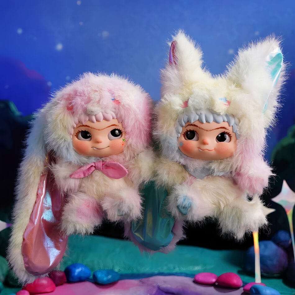 Blind Box Wakuku Vos en Konijn in Kleurrijk Kostuum De Knuffel