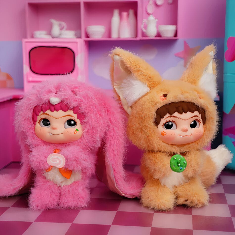 Blind Box Wakuku Vos en Konijn in Kleurrijk Kostuum De Knuffel