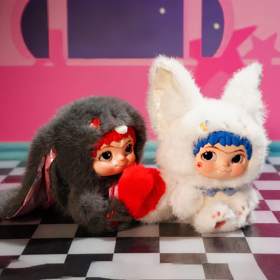 Blind Box Wakuku Vos en Konijn in Kleurrijk Kostuum De Knuffel